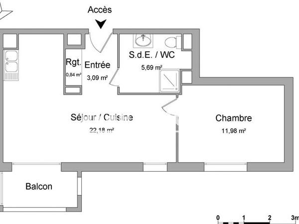 Location Appartement 2 pièces 43.8 m² - 52 RUE DE LA TABLE DE PIERRE Darnetal 76160