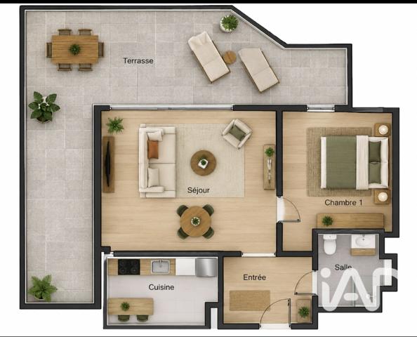 Appartement à vendre 2 pièces 41 m² Paris 19