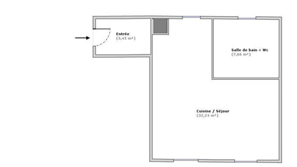 Studio avec mezzanine – Centre-ville Limay – Fort potentiel investisseur