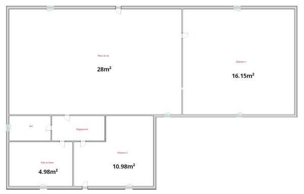 Maison de plain-pied avec jardin intimiste, portes de Lyon