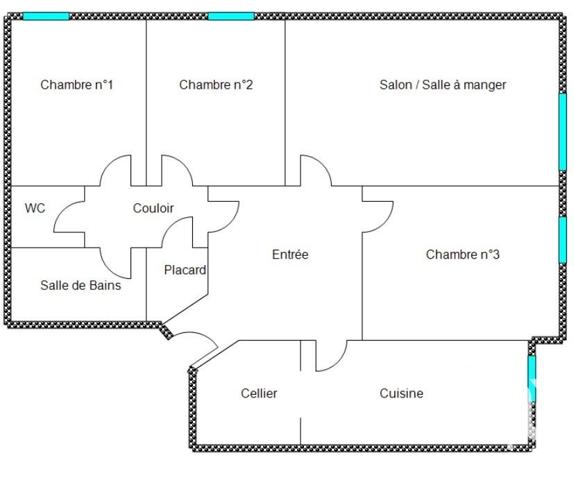 Appartement 4 pièces de 81 m² à Chartres (28000)