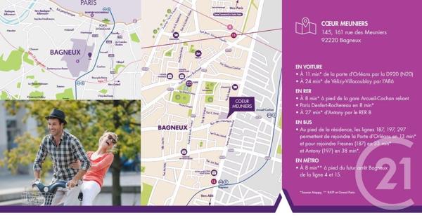 Appartement F3 à vendre  3 pièces - 68 m2 BAGNEUX - 92