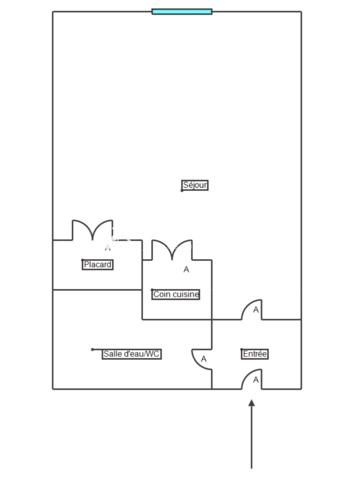 Appartement 1 pièce(s) 27.35 m²