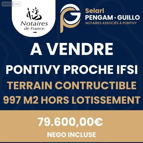 Achat - Terrain à bâtir Pontivy 56300 997 m 2