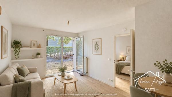 Appartement T2 avec jardin