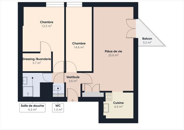 Haute Savoie (74), à vendre SAMOENS - Domaine skiable Grand Massif - Appartement T3
