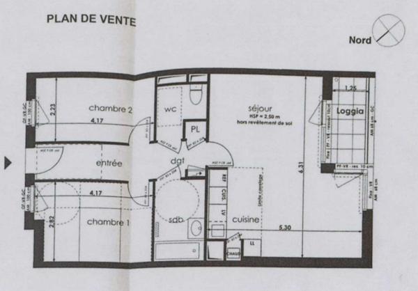 Appartement 3 pièces Nantes - Saint Joseph de Porterie