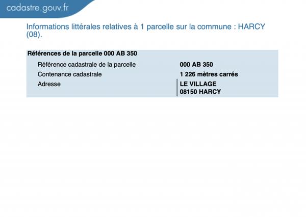 Terrain à vendre 1 226 m² Harcy