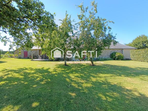 Longère en pierre avec 2 hectares de prairie