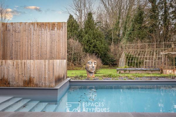 Élégante propriété bourgeoise au fil de l’eau, aux portes d’Amiens Sud avec piscine et gîtes