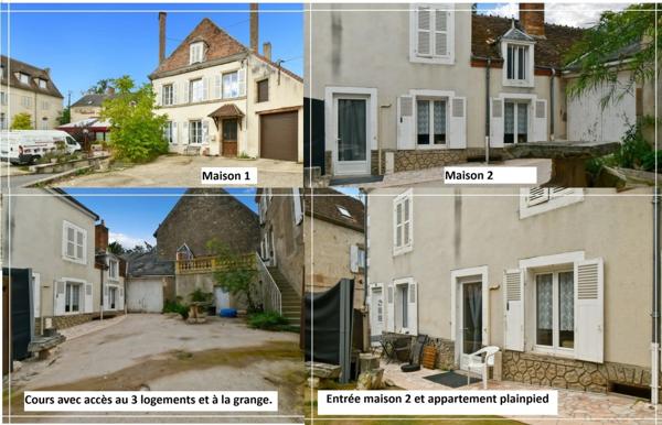 2 maisons + appartement indépendant + grange de 200 m² – Idéal famille ou projet de vie- DPE B (rare)