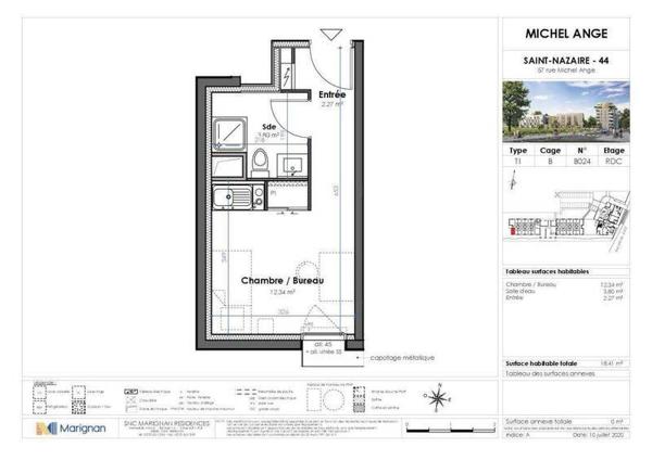 Appartement 1 pièce - 44600 Saint-Nazaire