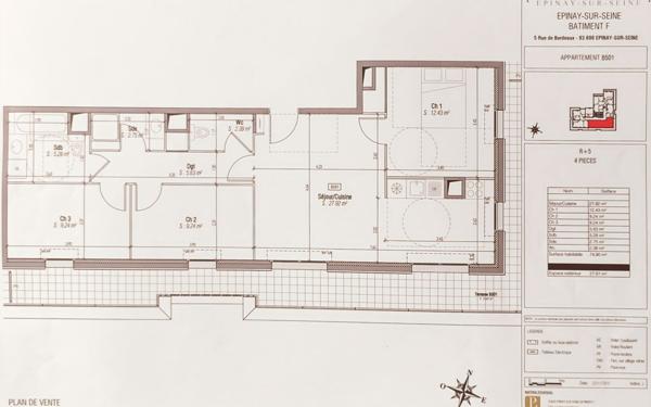Appartement à vendre    4 pièces • 74,90 m2 Épinay-sur-Seine