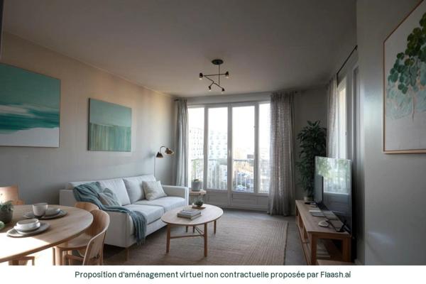 Appartement 3 pièces LE BOURGET- 56 m2 avec vue sur Paris - Boxe, cave et balcon