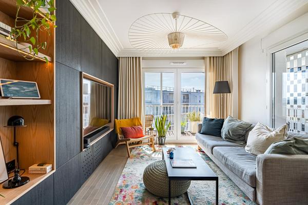 Appartement d’architecte avec balcon vue Seine au dernier étage