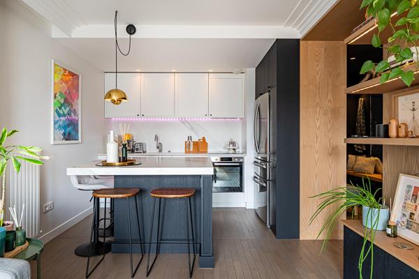 Appartement d’architecte avec balcon vue Seine au dernier étage