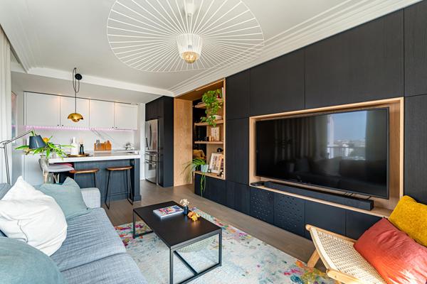 Appartement d’architecte avec balcon vue Seine au dernier étage
