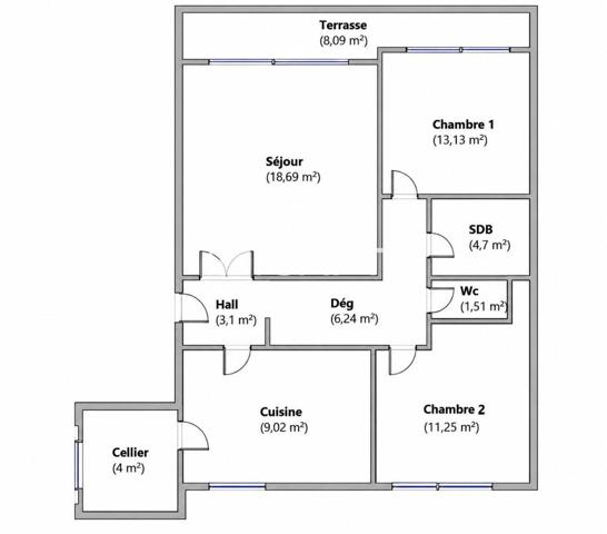 FRÉJUS – LIMITE SAINT-RAPHAËL – 3 PIÈCES 68 M² RÉNOVÉ AVEC TERRASSE