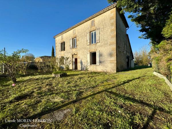 Maison en pierres, 5 pièces, garage et jardin