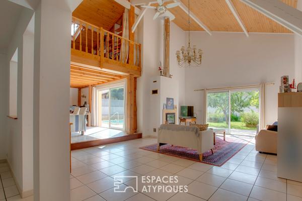 Maison familiale avec piscine, à dix minutes de l’océan