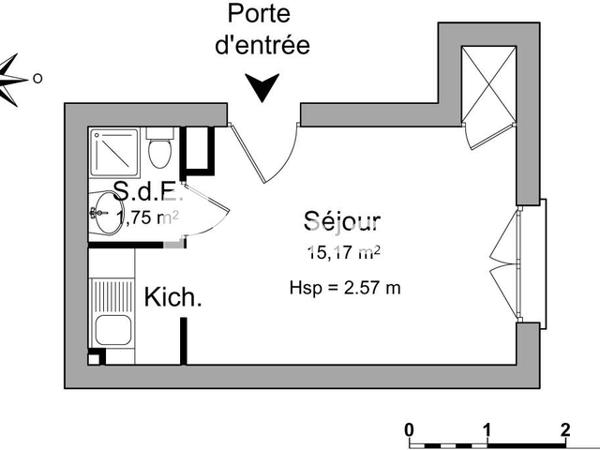 Location Studio 16.92 m² - RUE DU CRIN BLAN Nimes 30900