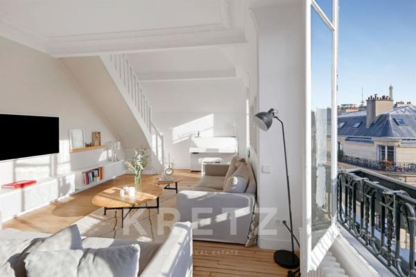 Paris XVI - La Muette - Duplex familial - Dernier étage - Vue dégagée & Tour Eiffel