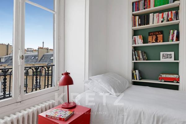 Paris XVI - La Muette - Duplex familial - Dernier étage - Vue dégagée & Tour Eiffel