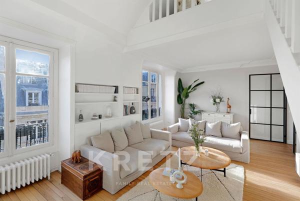 Paris XVI - La Muette - Duplex familial - Dernier étage - Vue dégagée & Tour Eiffel