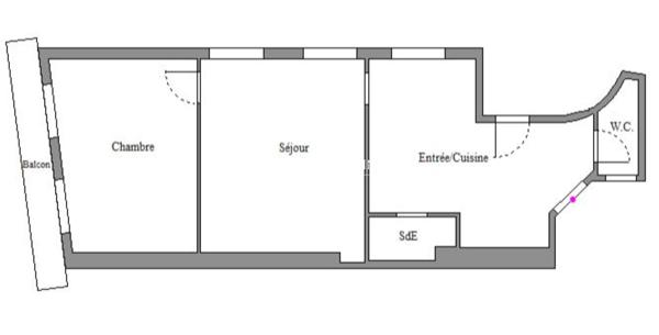 A vendre - appartement avec balcon  - 50 m² - Paris - 75006 - Saint-Germain-des-Prés