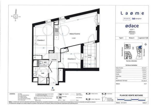 Appartement 3 pièces - 44300 Nantes