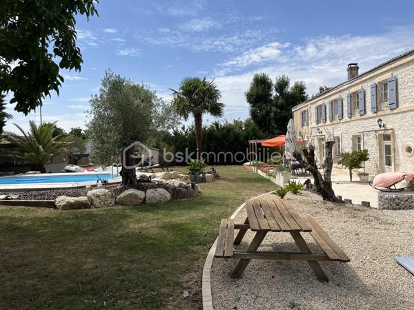 Niort Surimeau, magnifique maison de 350 m² habitable. Ce bien sur 2 niveaux, se compose au rdc d'une grande entrée desservant une buanderie avec wc, d'une lingerie et d'un garage fermé. Vous trouverez en enfilade un grand salon avec poêle à pellets et accès vers l'étage, une grande cuisine aménagée et équipée, une salle à manger et une chambre parentale avec dressing et salle de bains/douche, avec accès terrasse.
A l'étage, palier, 4 chambres dont 2 parentales, dégagement avec rangements et grande pièce loisirs.
La parcelle fait 3693 m² sans vis à vis et arborée. On y trouve une piscine semi enterrée, un bar d'été, 4 petites dépendances de rangement, un grand abri de jardin et un préau attenant à la maison de 200 m².
Toiture et isolation de 2025, portail électrique, terrasse carrelée avec petit salon marocain.
Bien unique sur Niort, à voir rapidement.