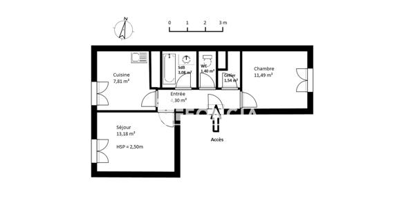 Location Appartement 2 pièces 42.8 m² - Clermont-ferrand 63000