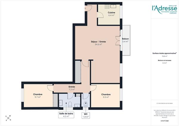 Appartement Maisons Alfort 4 pièce(s) 76.54 m2