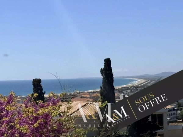 Villa T6 145 m² + garage + parking + jardin et vue mer