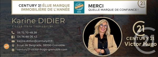 Appartement à vendre  3 pièces - 57,54 m2 GRENOBLE - 38