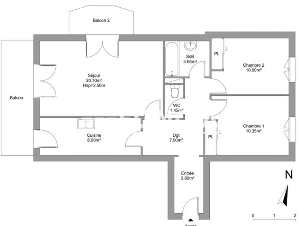 Location Appartement 3 pièces 64.93 m² - 31 FAUBOURG MADELEINE Orleans 45000