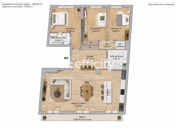 Appartement
         5 pièces
        - 105 m² Bien prestige 1 295 000 € *