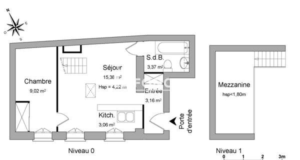 Location Appartement 2 pièces 33.99 m² - Saint-germain-en-laye 78100