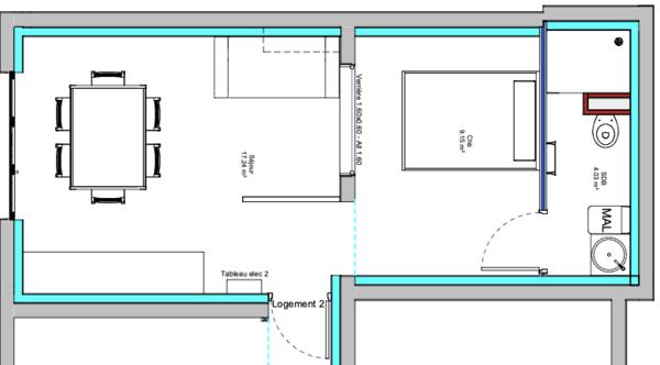 Appartement 2 pièces 34 m2