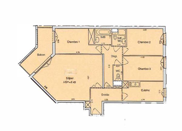 Appartement à vendre 4 pièces 90 m² Montrouge