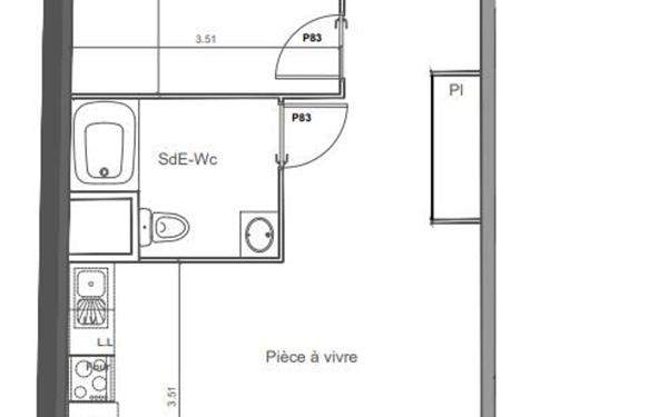 Appartement à vendre    2 pièces • 46,52 m2 Saint-Jean-de-la-Ruelle