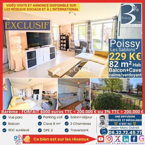 Appartement T.4 Poissy Les Sablons Poissy (78300)