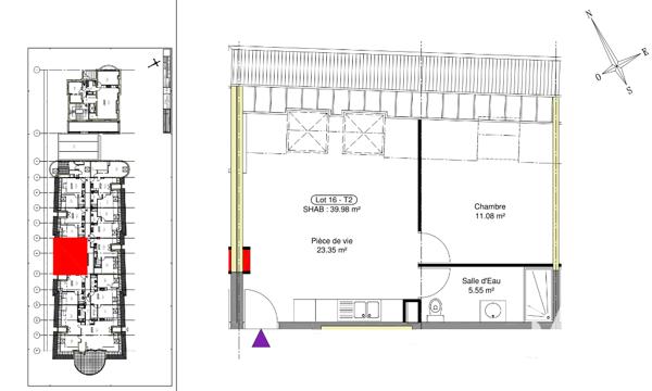 Appartement à vendre 2 pièces 39,98 m² Fontainebleau