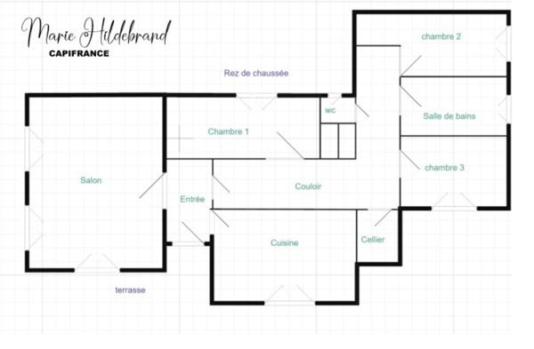 MAISON 104m² de PLAIN-PIED – 3 CHAMBRES – GARAGE – JARDIN + de 2900m²