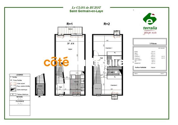 Vente Appartement76,5 m² - 3 Pièces - SAINT GERMAIN EN LAYE (78100)