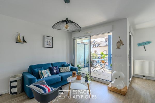 Appartement 2 pièces contemporain avec terrasse dinatoire plein coeur du Pouliguen