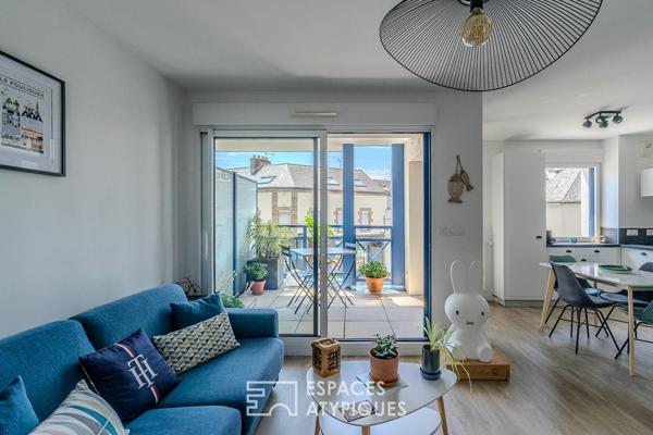 Appartement 2 pièces contemporain avec terrasse dinatoire plein coeur du Pouliguen