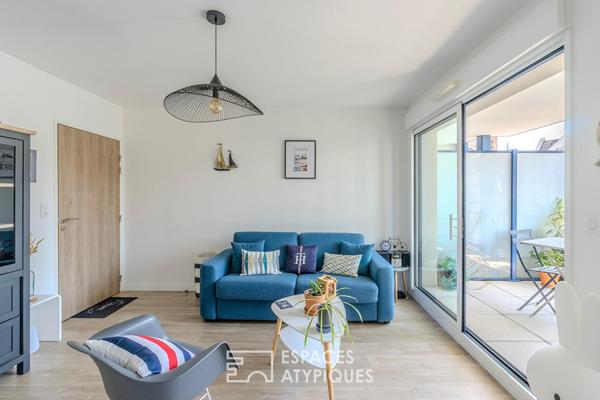 Appartement 2 pièces contemporain avec terrasse dinatoire plein coeur du Pouliguen