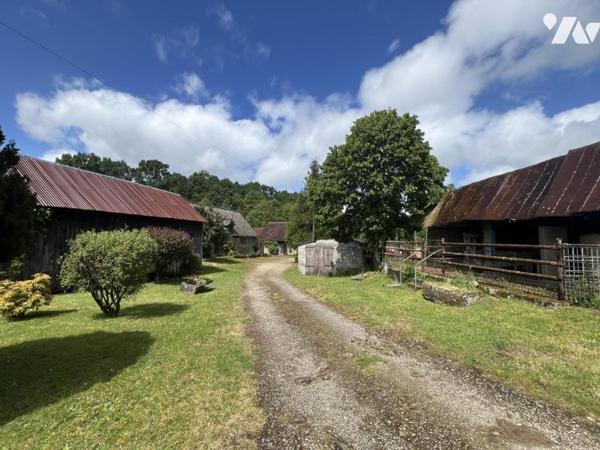COUTERNE, a 3 min de BAGNOLES DE L’ORNE, longère à rénover sur terrain d'1ha