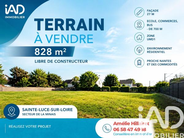 Terrain à vendre 828 m² Sainte-Luce-sur-Loire